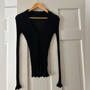 Aya Muse Remi Knit Collared Top
